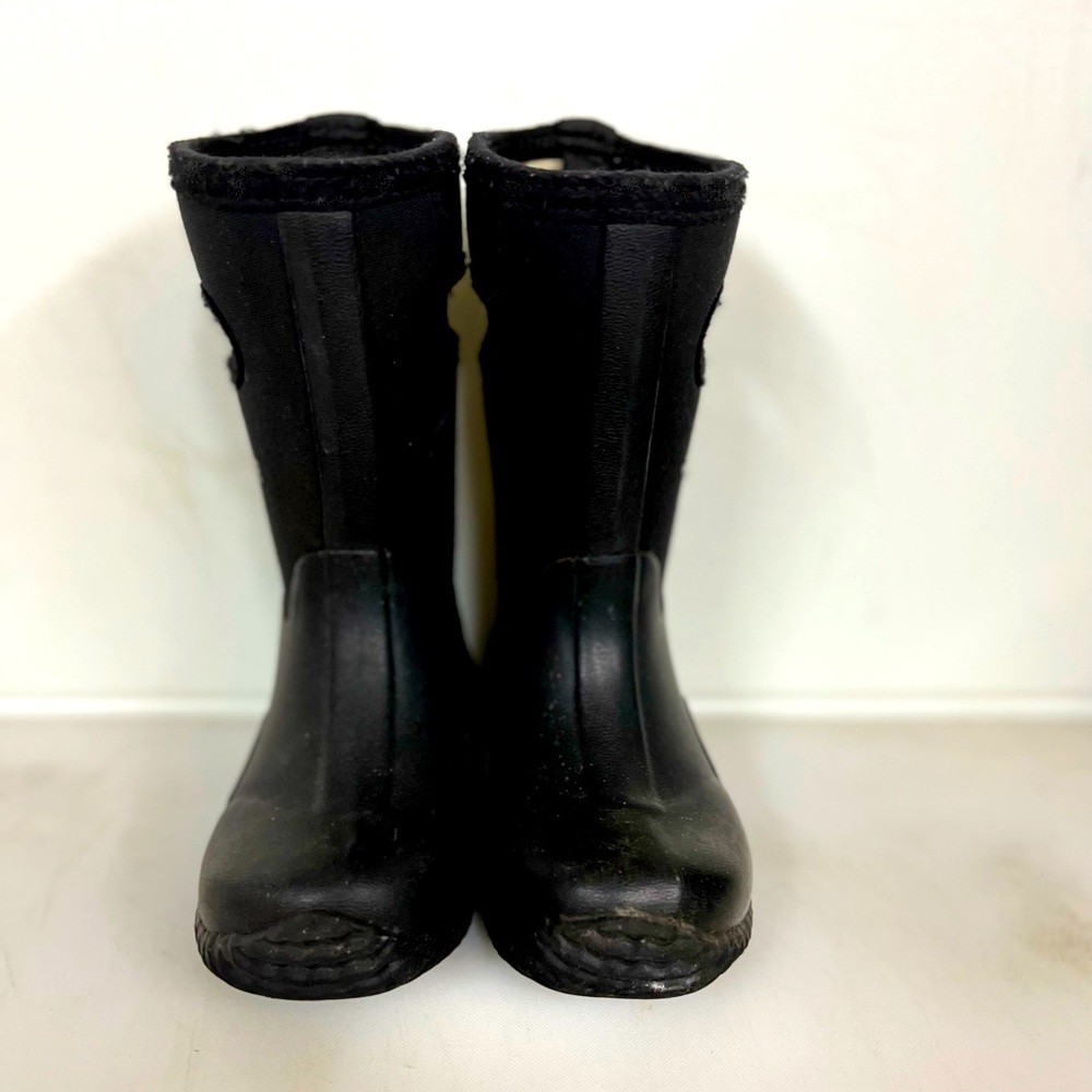 Black ROPER Barnyard Rubber Boots (like Bogs) -  Sz Youth 10